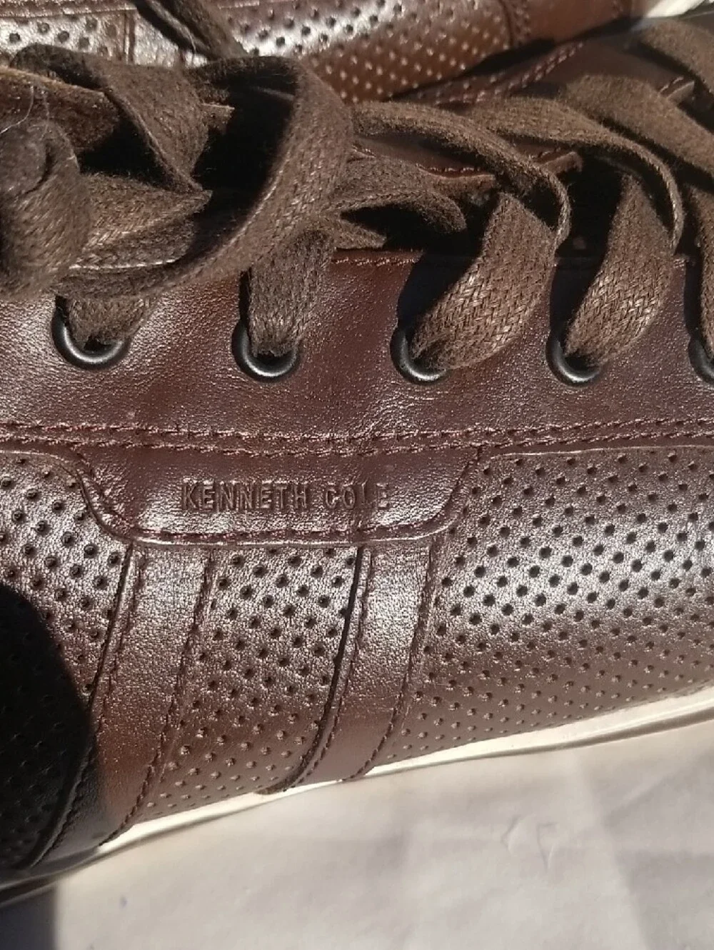 Kenneth Cole Right On Cue Men's Brown Casual Lace-Up Sneakers